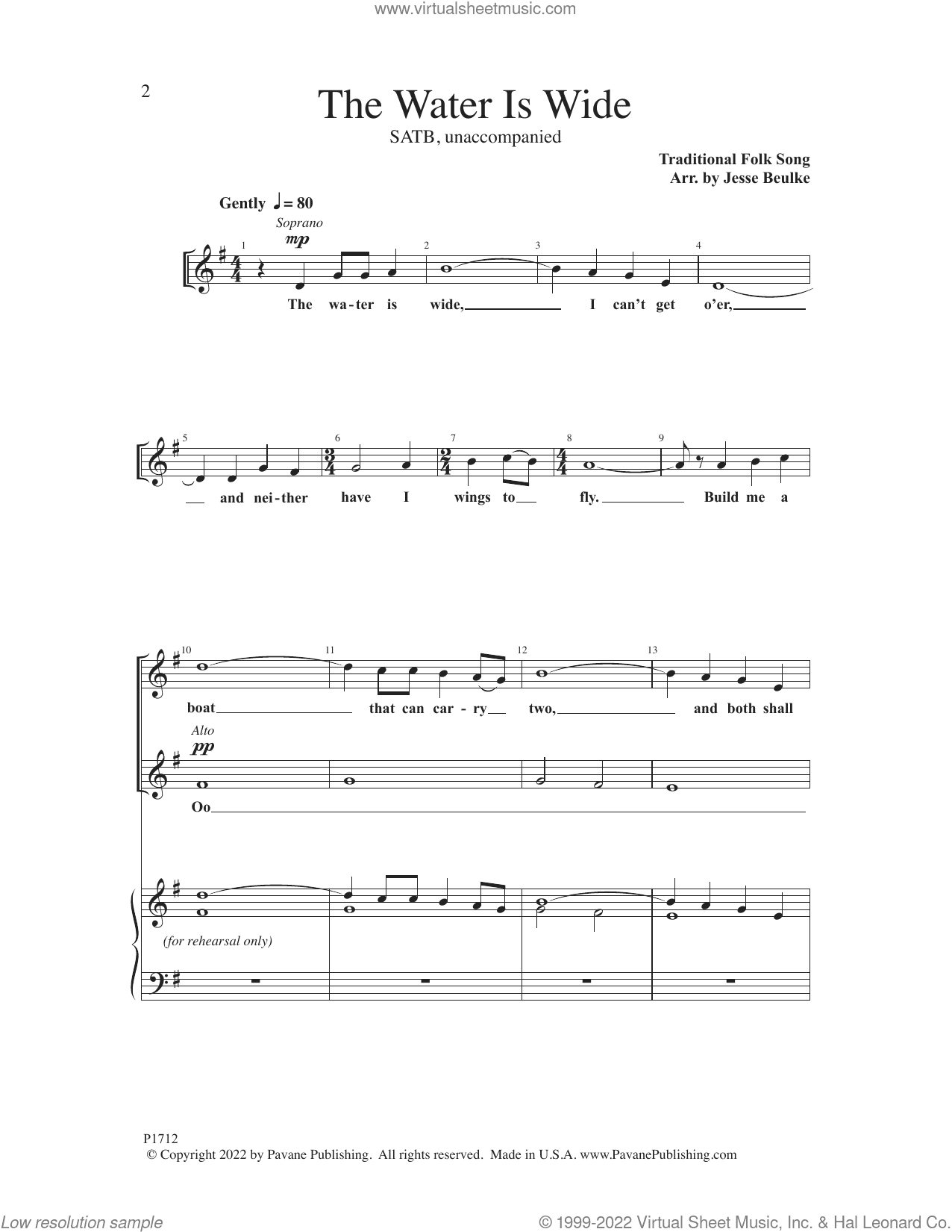 The Water Is Wide (arr. Jesse Beulke)
