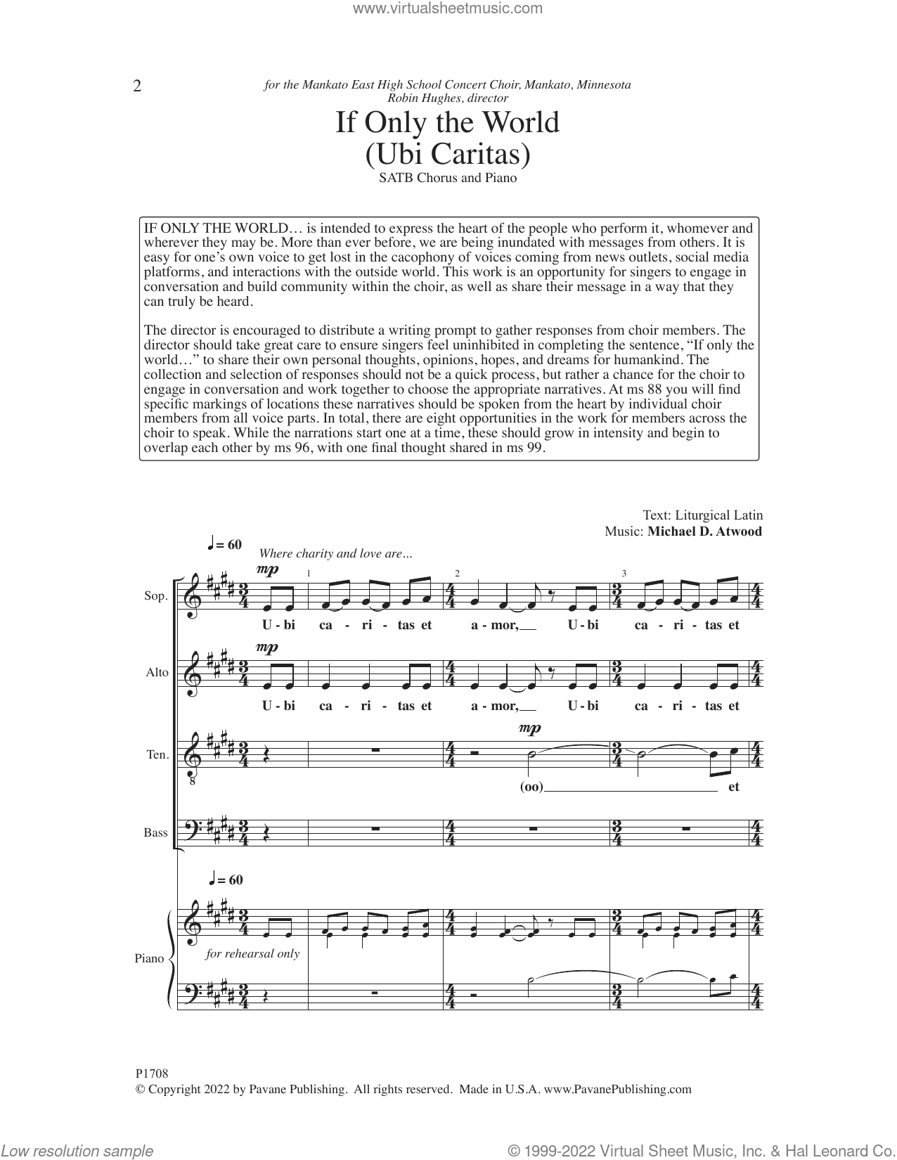 If Only the World (Ubi Caritas)
