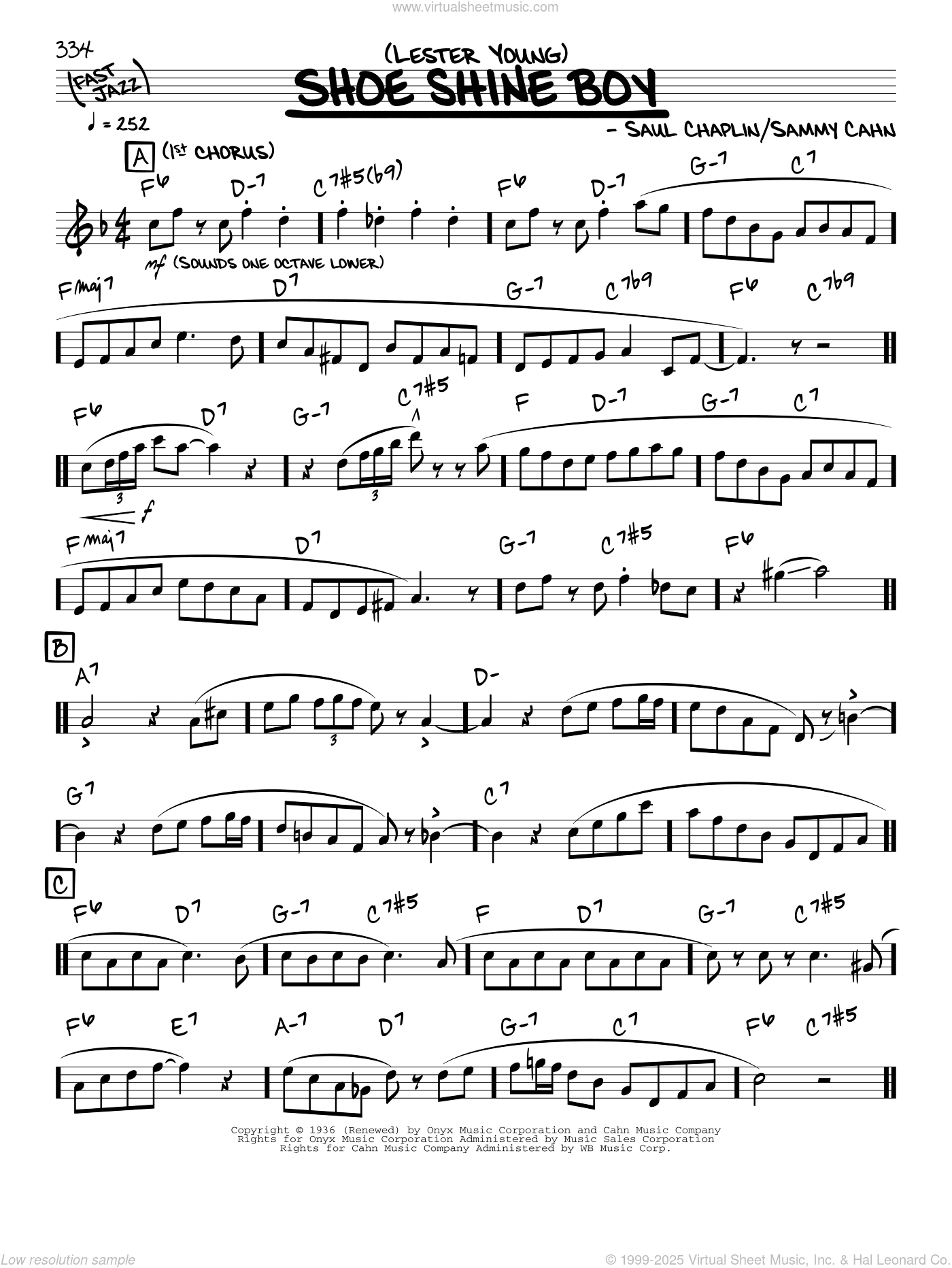 Shoe Shine Boy (solo only)