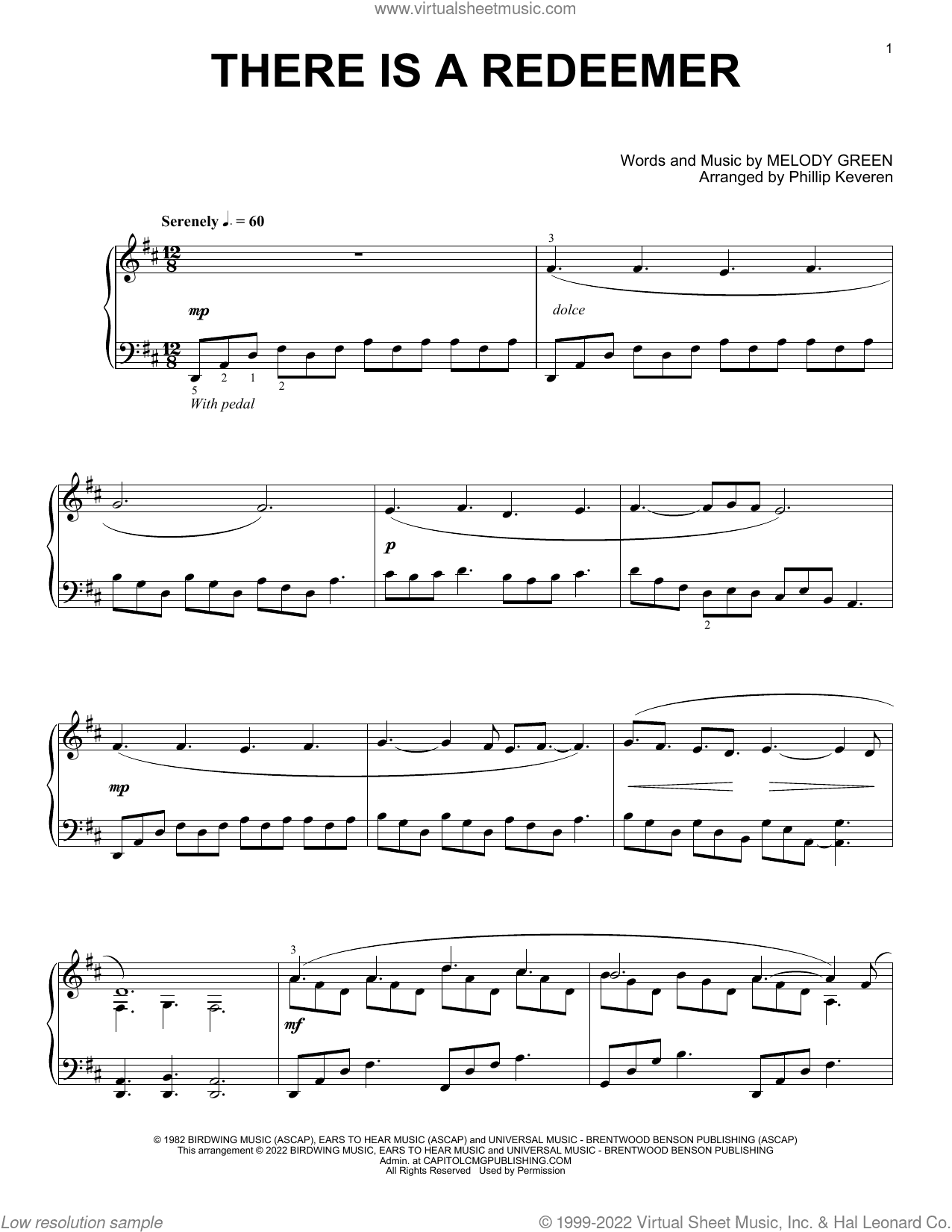 There Is A Redeemer [Classical version] (arr. Phillip Keveren)