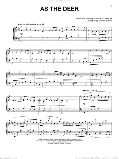 As The Deer [Classical version] (arr. Phillip Keveren)