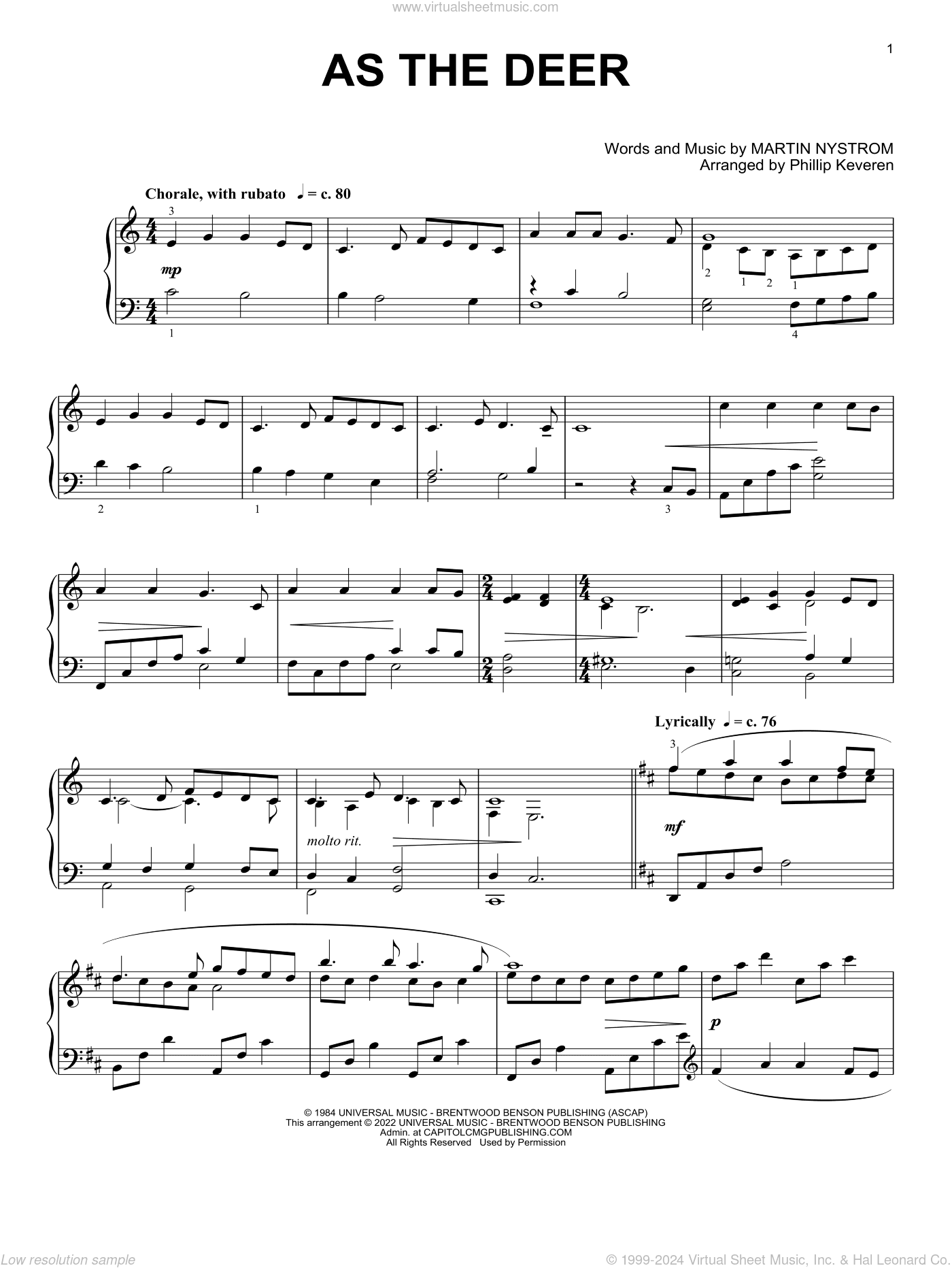 As The Deer [Classical version] (arr. Phillip Keveren)