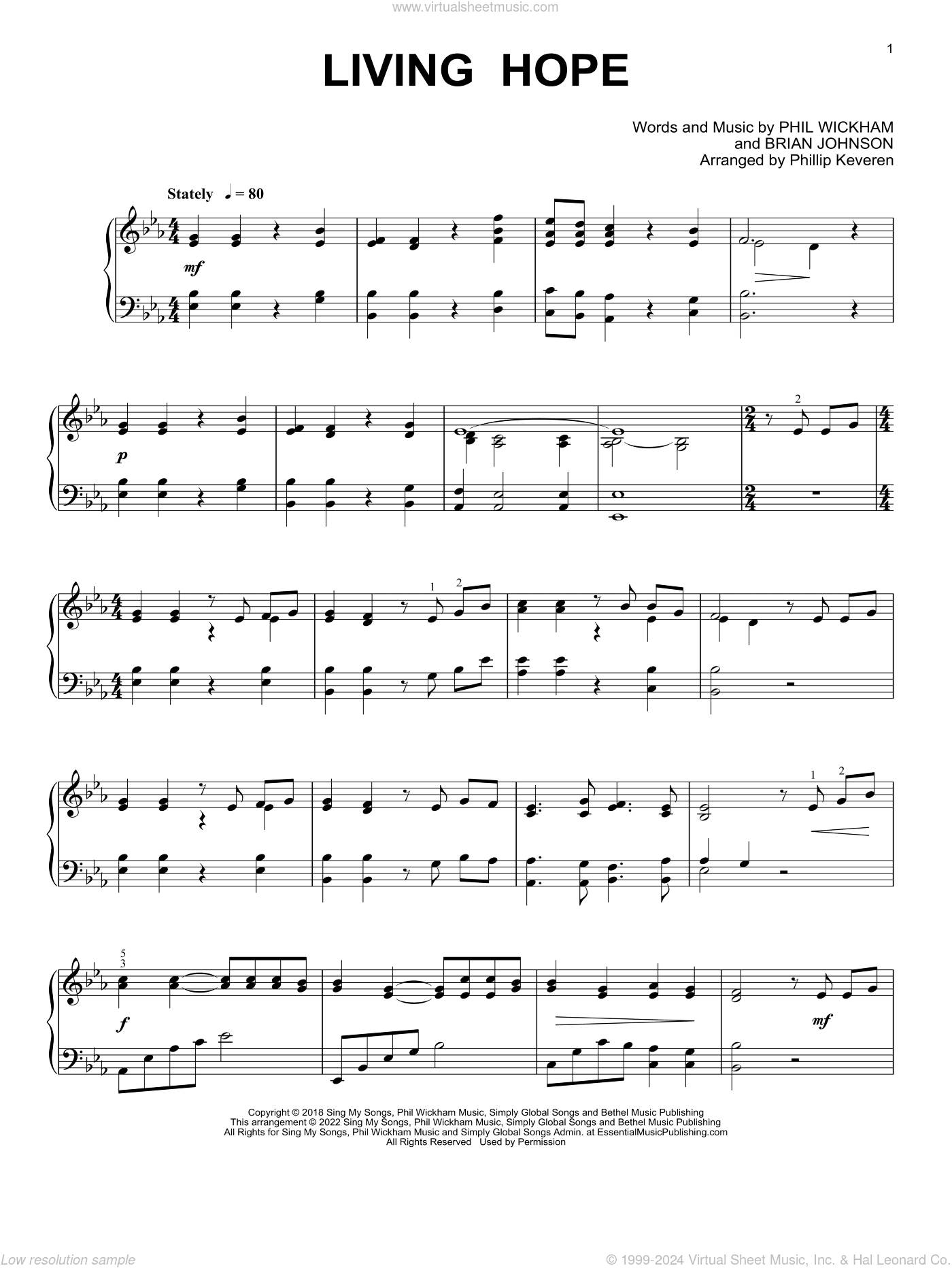 Living Hope [Classical version] (arr. Phillip Keveren)