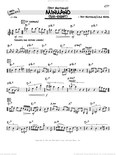 Minuano (Six-Eight) (solo only)