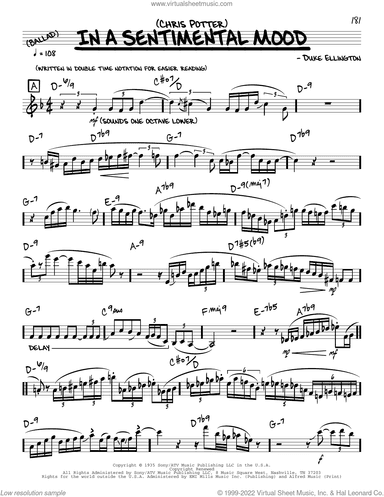 In A Sentimental Mood (solo only)