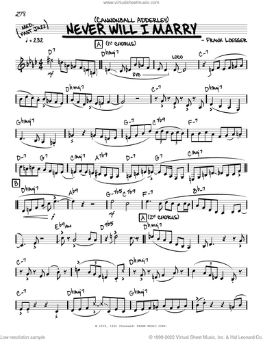 Never Will I Marry (solo only)