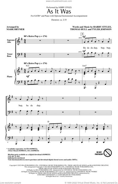 As It Was (arr. Mark Brymer)