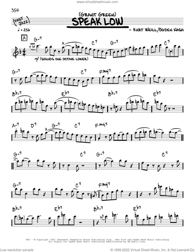 Speak Low (solo only)