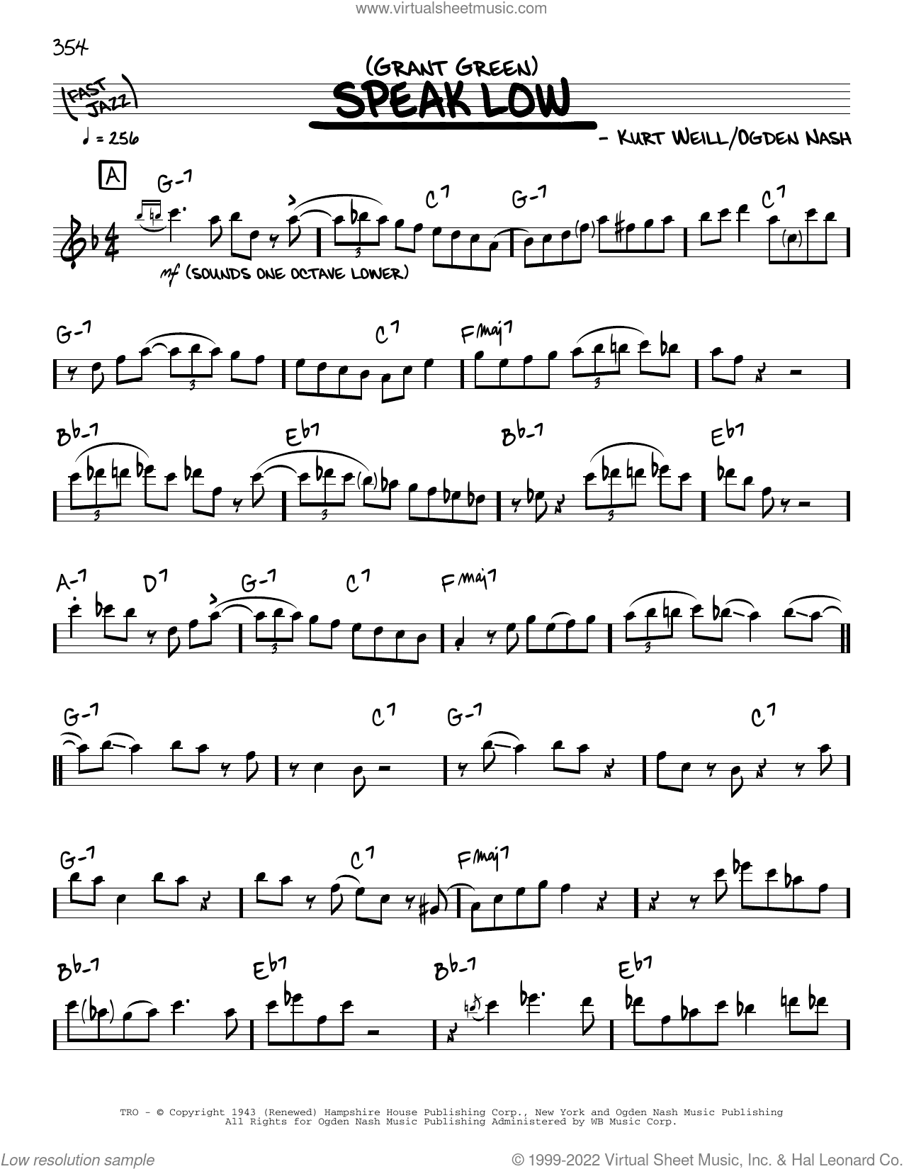 Speak Low (solo only)