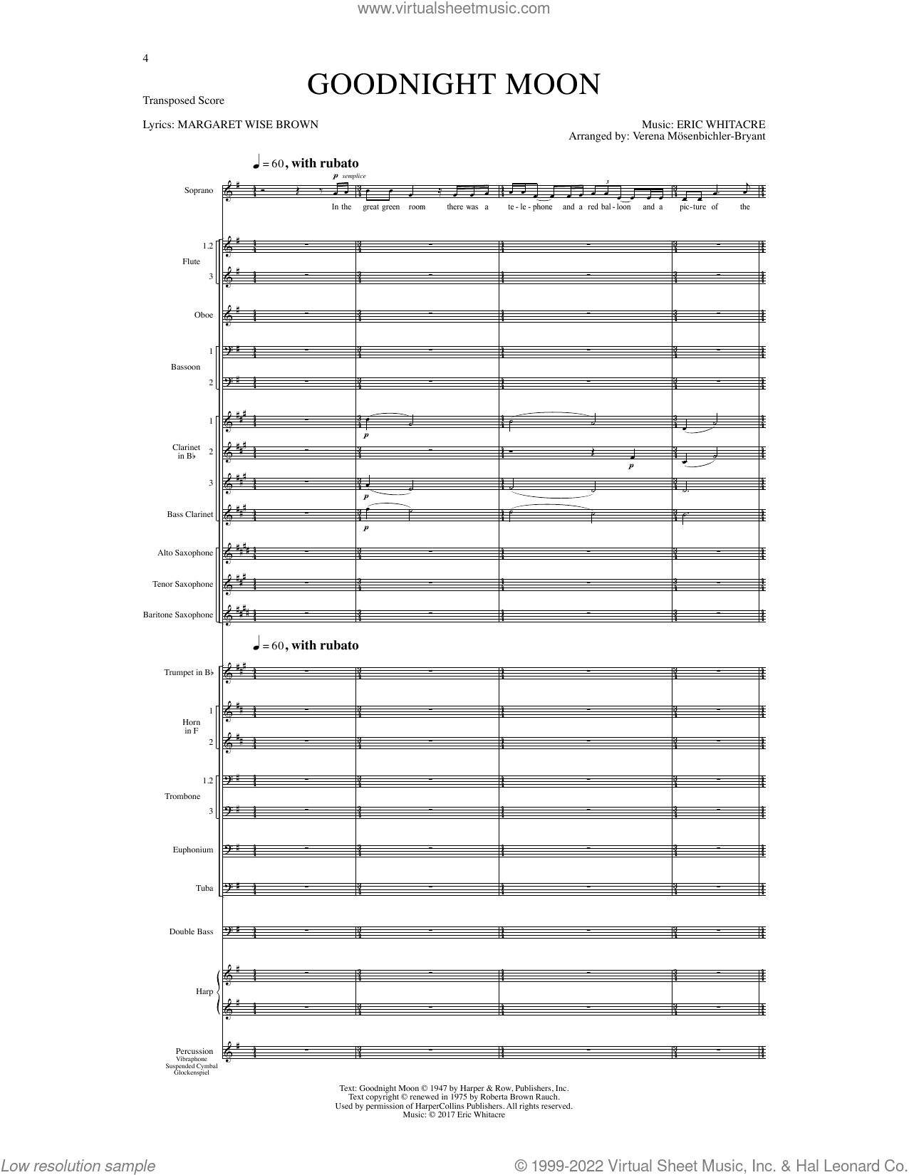 Goodnight Moon (for Wind Ensemble and Soloist) (arr. Verena Mosenbichler-Bryant)