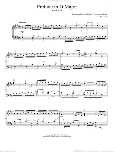 Prelude In D Major, BWV 925