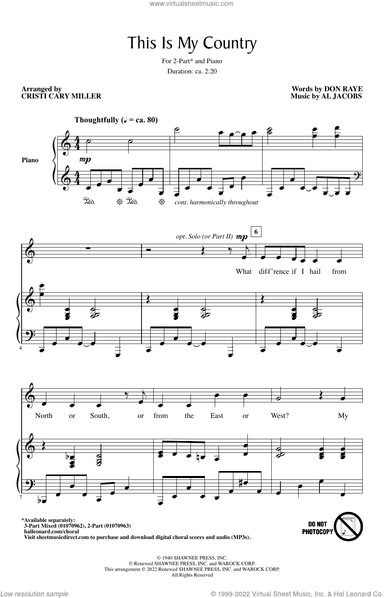 This Is My Country (arr. Cristi Cary Miller)