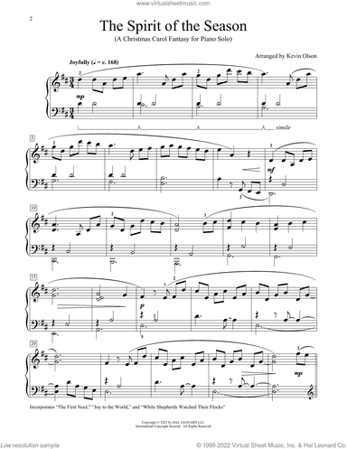 The Spirit Of The Season (A Christmas Carol Fantasy For Piano Solo)