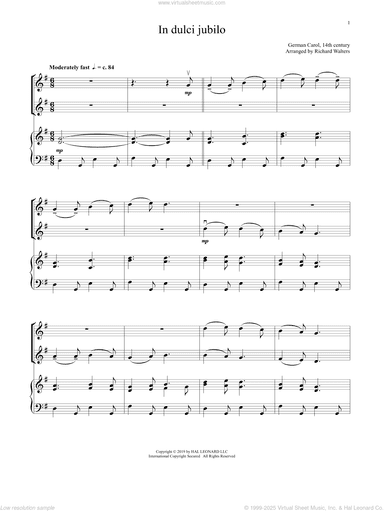 In Dulci Jubilo (for Violin Duet and Piano)