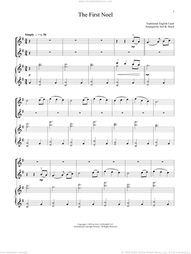 The First Noel (for Violin Duet and Piano)