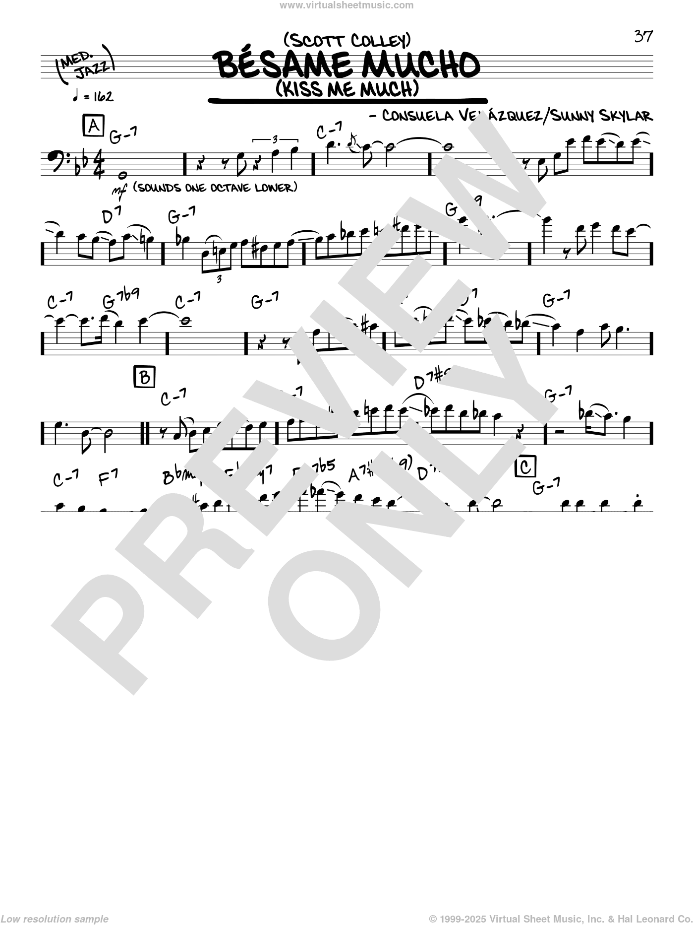 Besame Mucho (Kiss Me Much) (solo only)