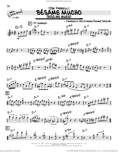Besame Mucho (Kiss Me Much) (solo only)