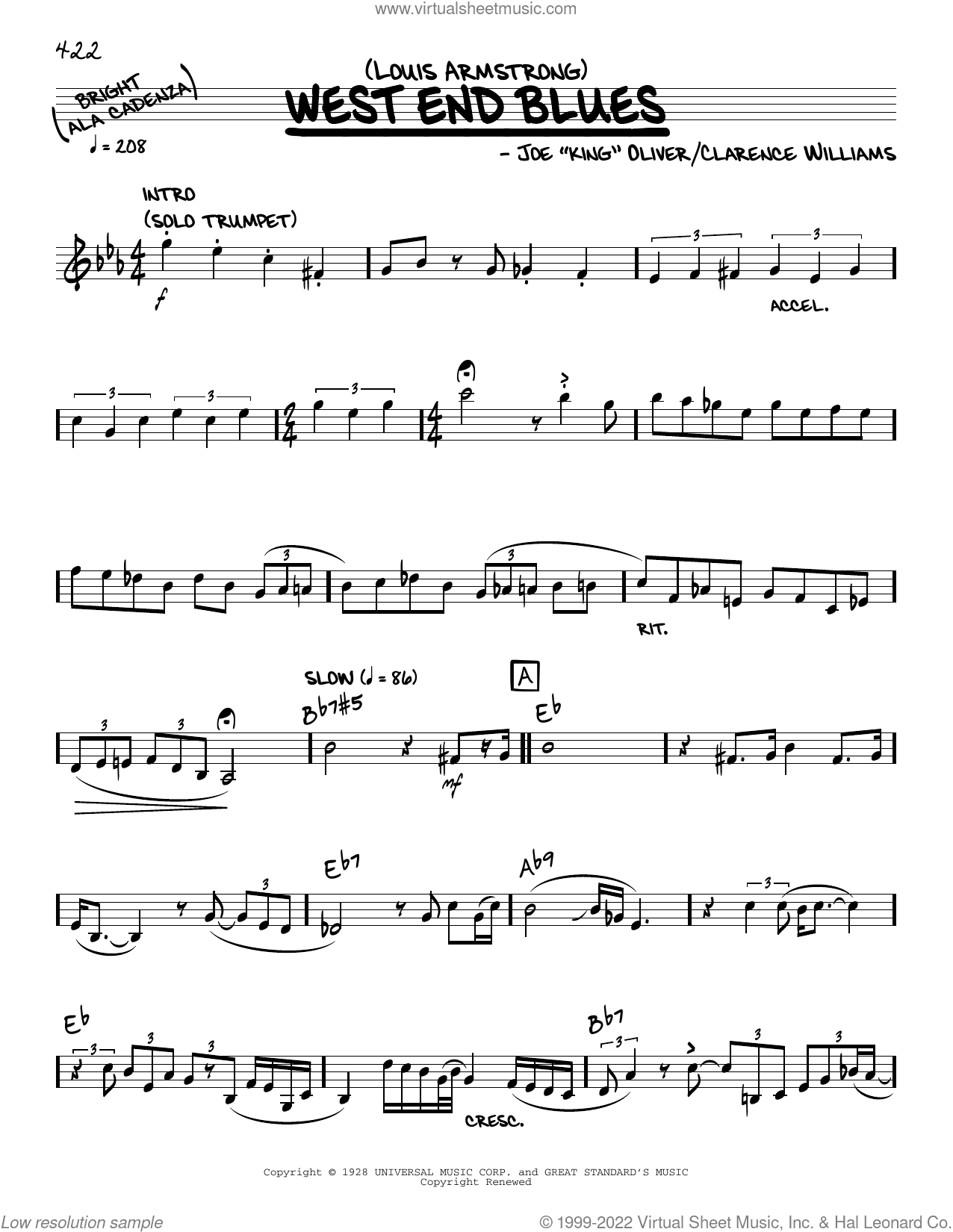 West End Blues (solo only)