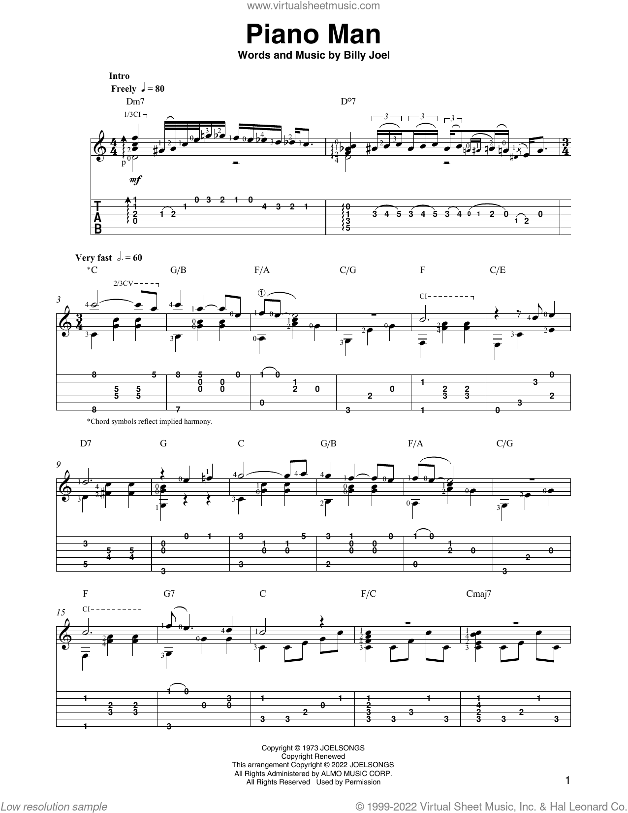 Piano Man (arr. Ben Pila)