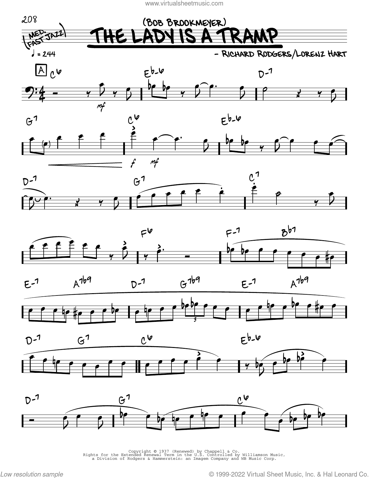 The Lady Is A Tramp (solo only)