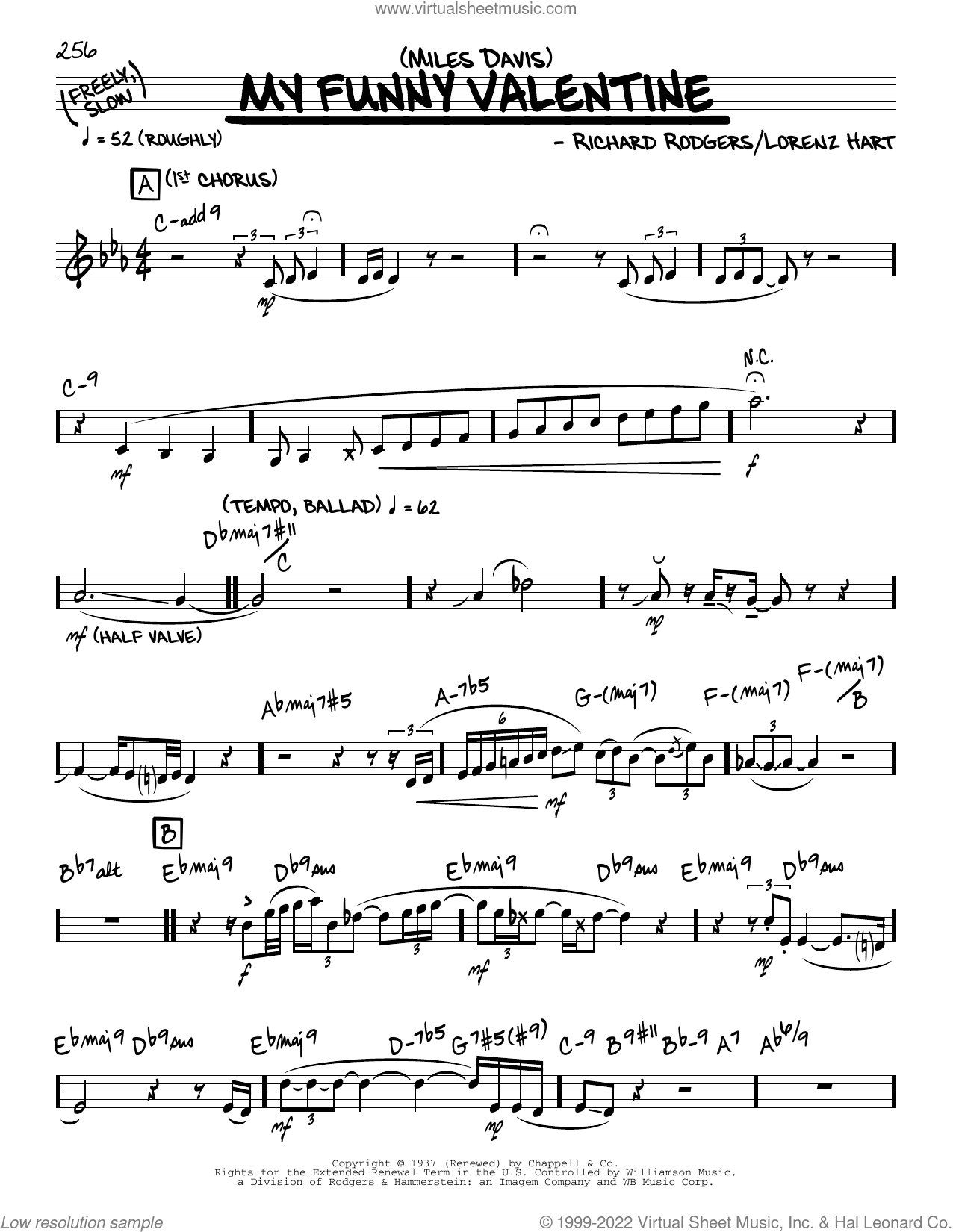 My Funny Valentine (solo only)