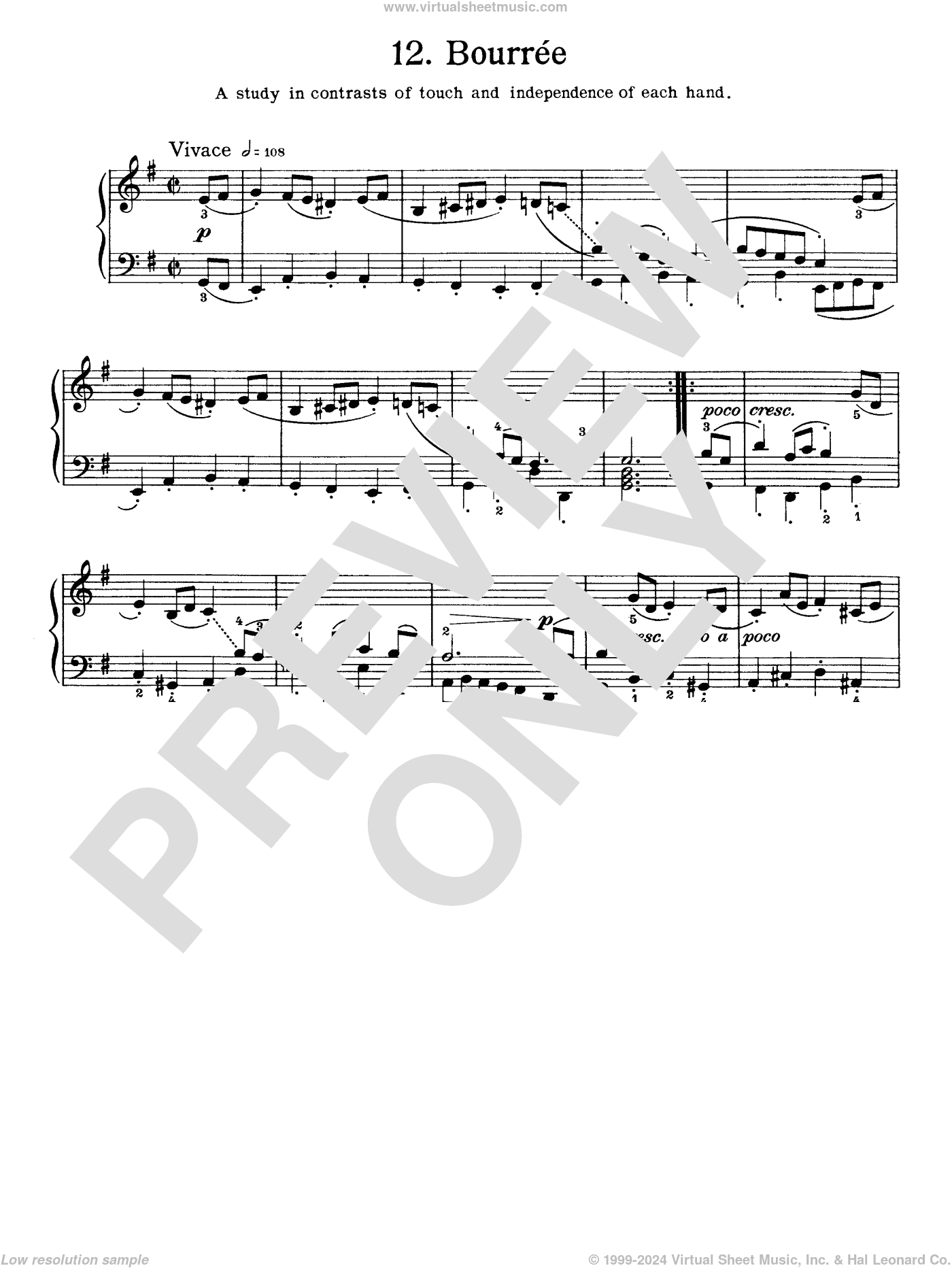 Bourree, BWV 996
