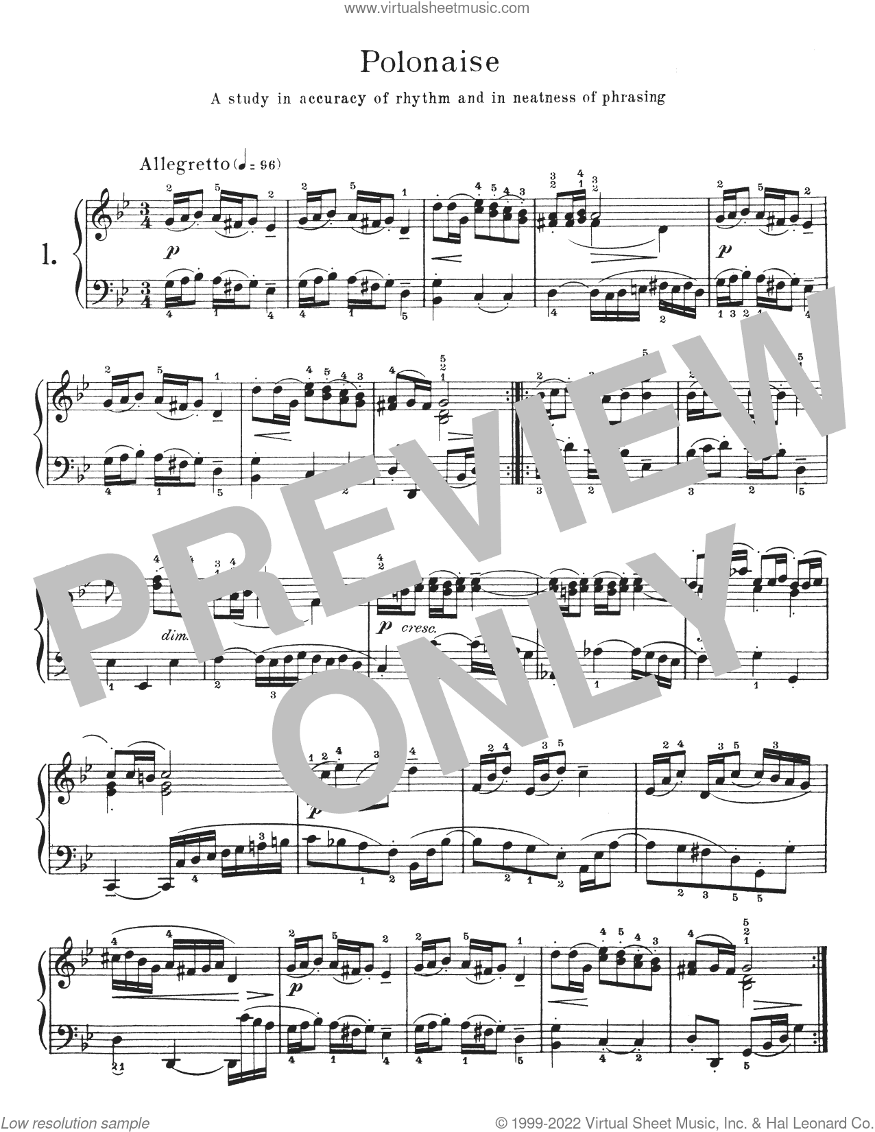 Polonaise In G Minor, BWV Appendix 125