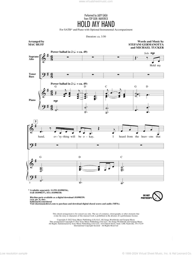 Hold My Hand (from Top Gun: Maverick) (arr. Mac Huff)