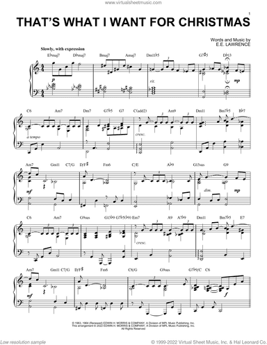 That's What I Want For Christmas [Jazz version] (arr. Brent Edstrom)