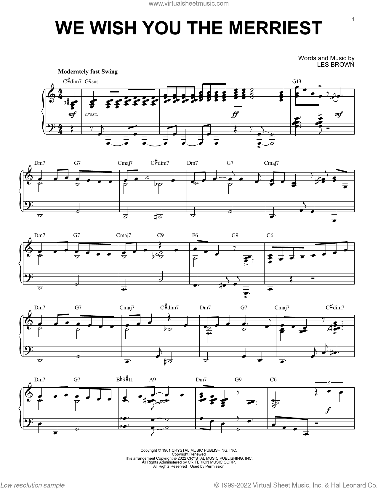 We Wish You The Merriest [Jazz version] (arr. Brent Edstrom)