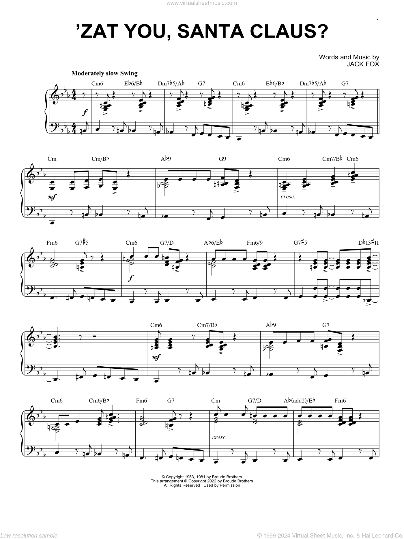 'Zat You, Santa Claus? [Jazz version] (arr. Brent Edstrom)