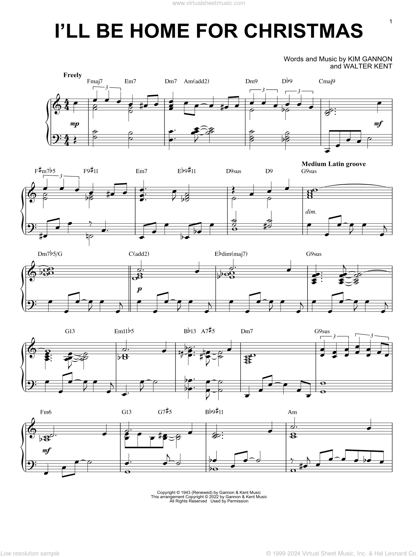I'll Be Home For Christmas [Jazz version] (arr. Brent Edstrom)