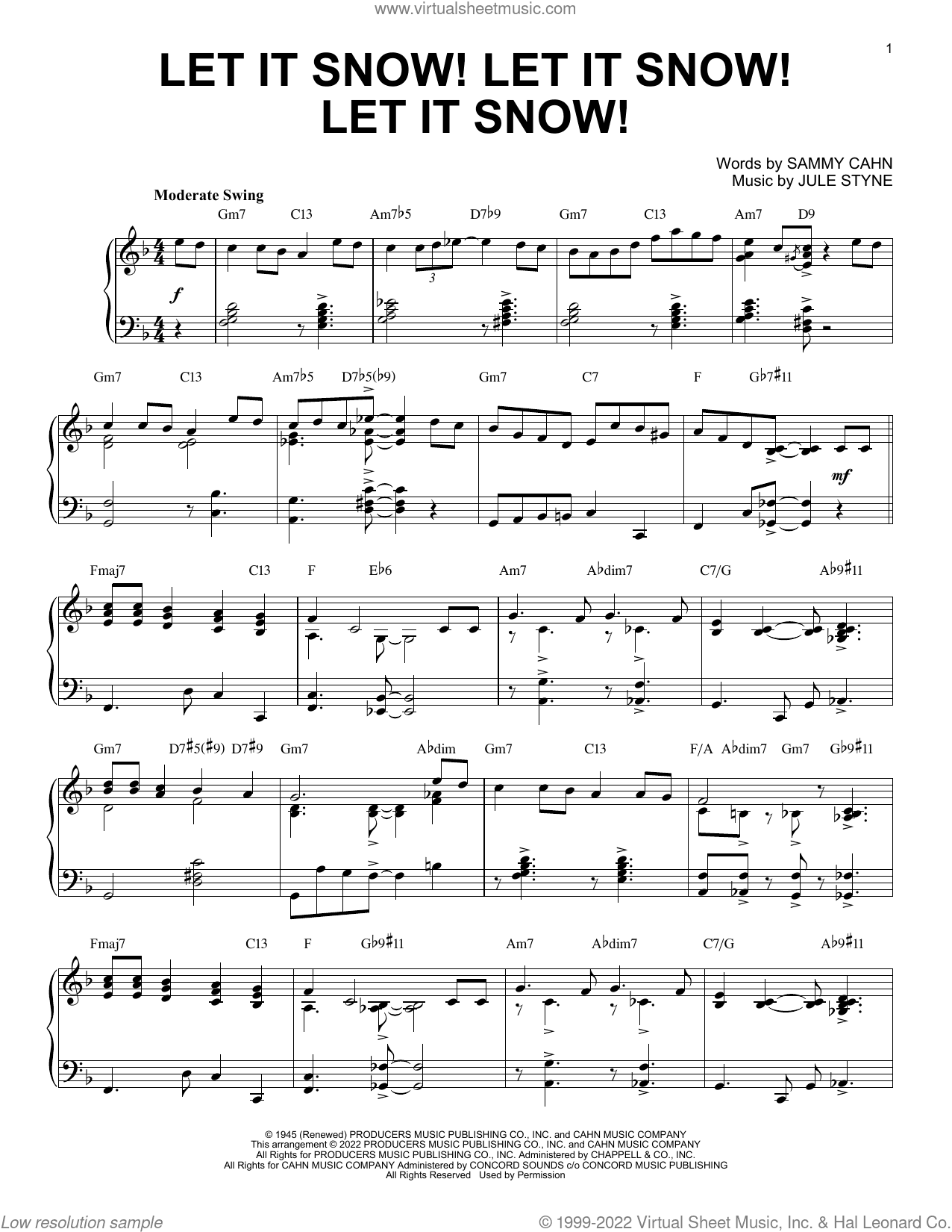 Let It Snow! Let It Snow! Let It Snow! [Jazz version] (arr. Brent Edstrom)