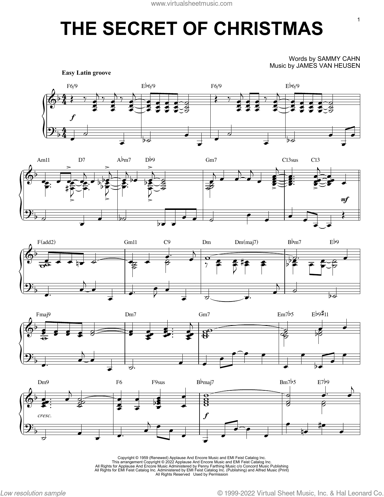 The Secret Of Christmas [Jazz version] (arr. Brent Edstrom)