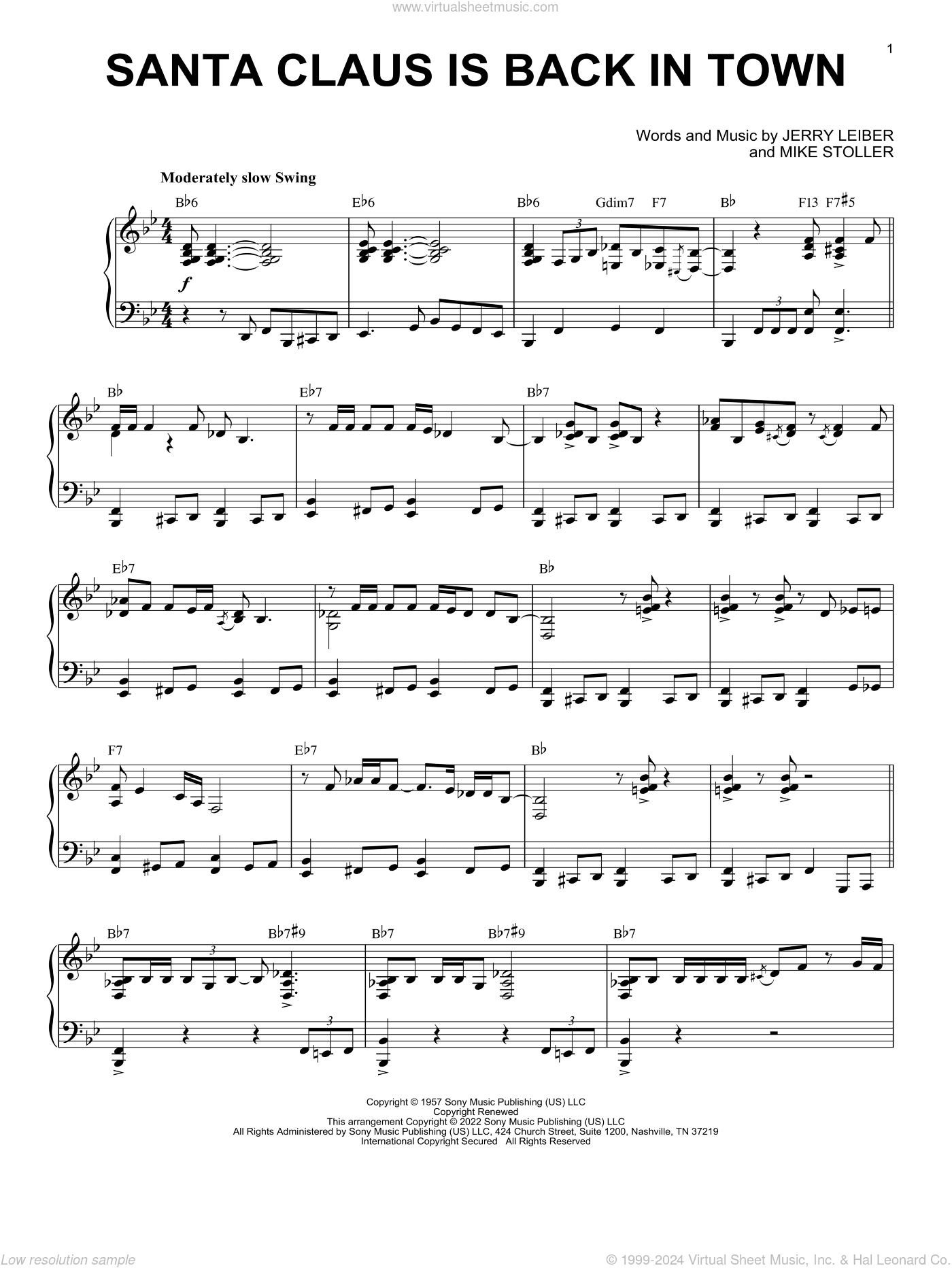 Santa Claus Is Back In Town [Jazz version] (arr. Brent Edstrom)