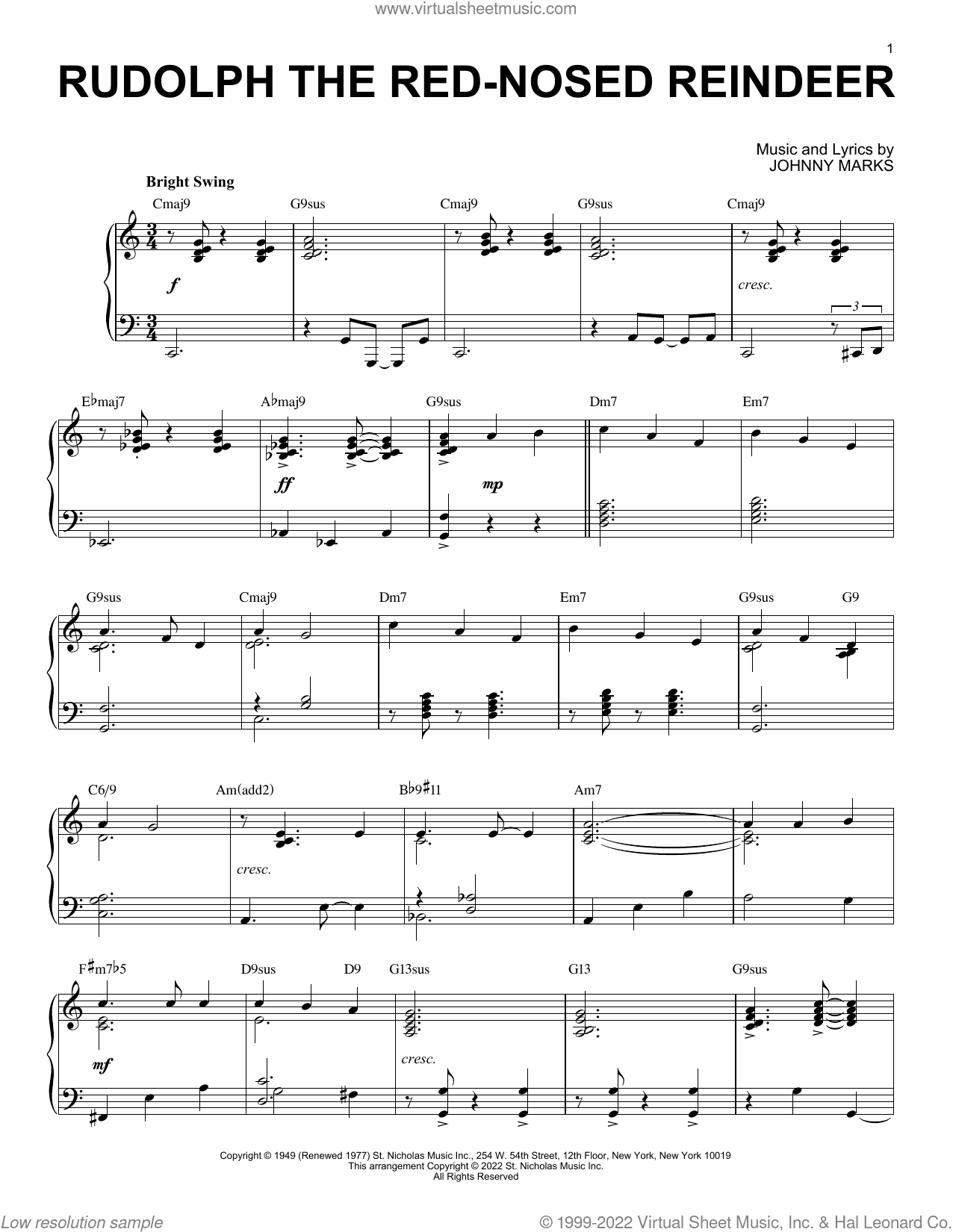 Rudolph The Red-Nosed Reindeer [Jazz version] (arr. Brent Edstrom)