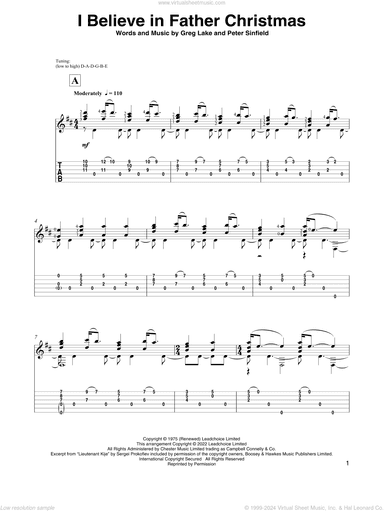 I Believe In Father Christmas (arr. David Jaggs)