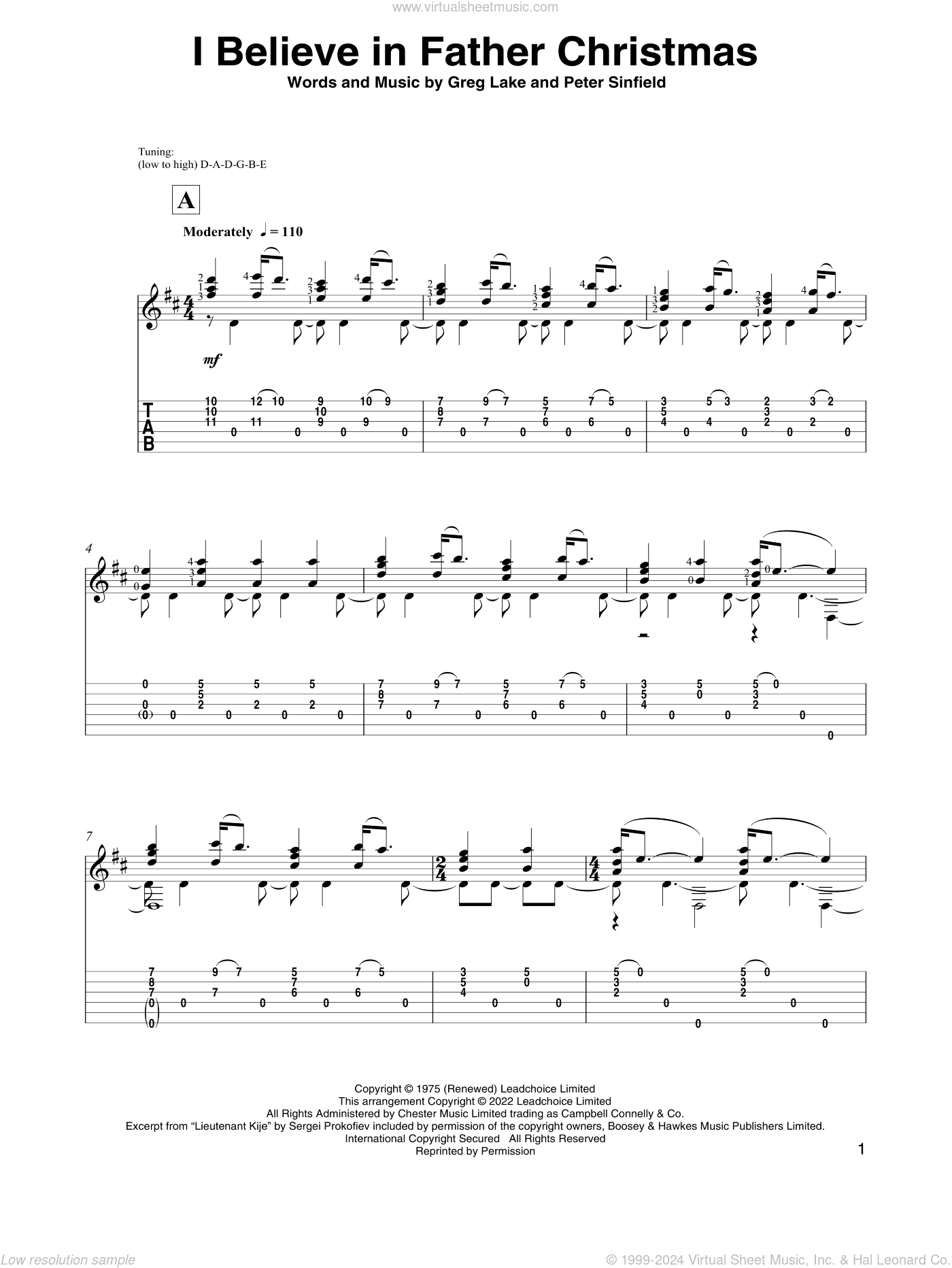 I Believe In Father Christmas (arr. David Jaggs)