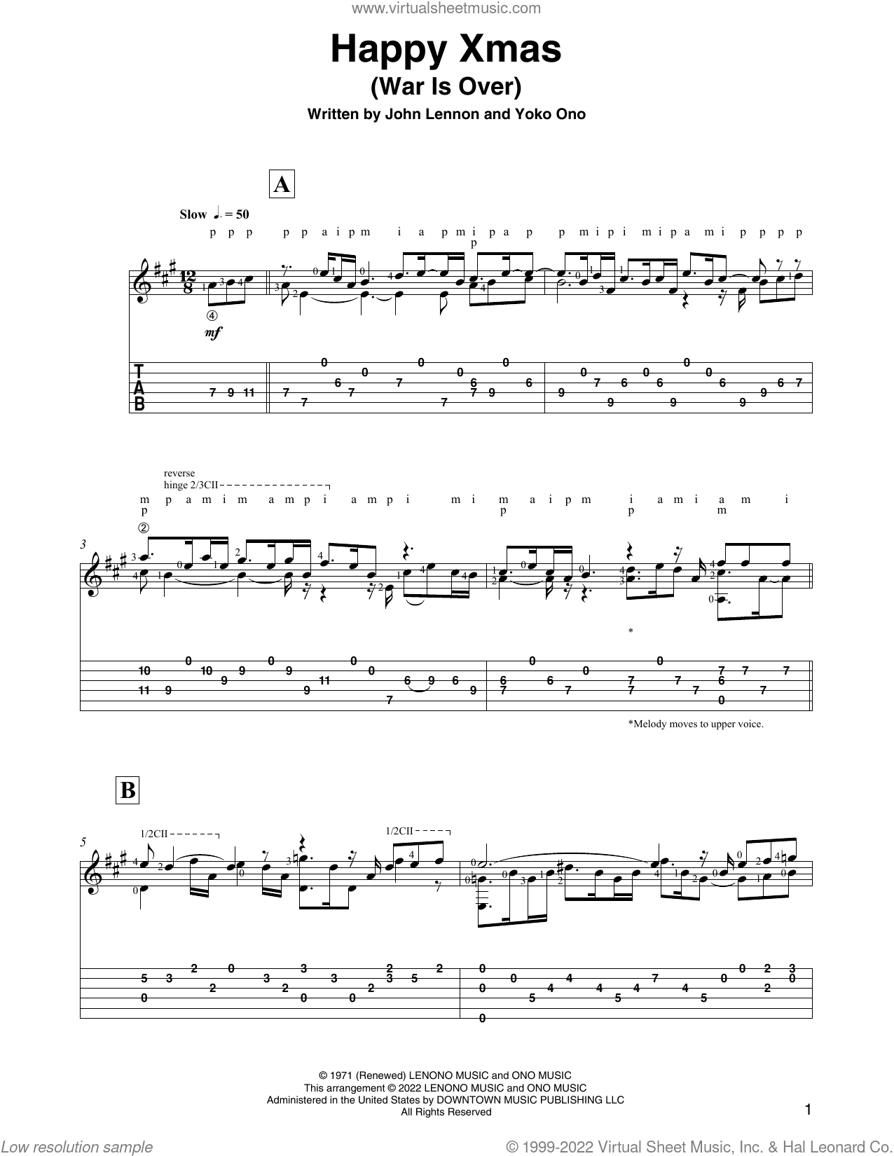 Happy Xmas (War Is Over) (arr. David Jaggs)