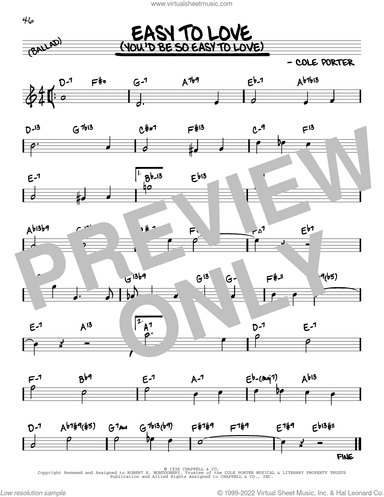 Easy To Love (You'd Be So Easy To Love) (arr. David Hazeltine)