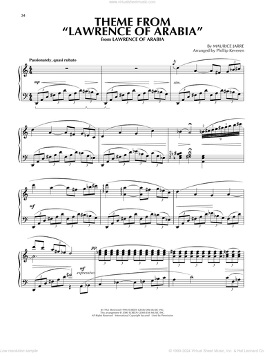 Theme From "Lawrence Of Arabia" (arr. Phillip Keveren)