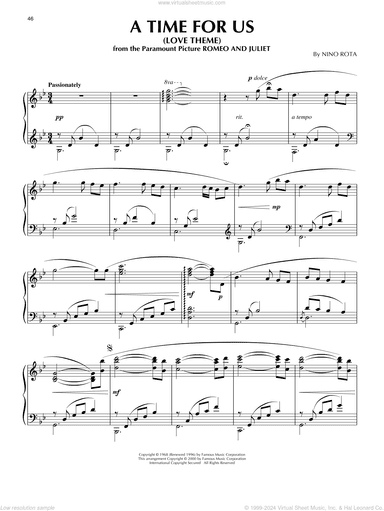 A Time For Us (Love Theme) (from Romeo And Juliet) (arr. Phillip Keveren)