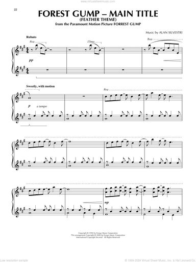 Forrest Gump - Main Title (Feather Theme) (arr. Phillip Keveren)