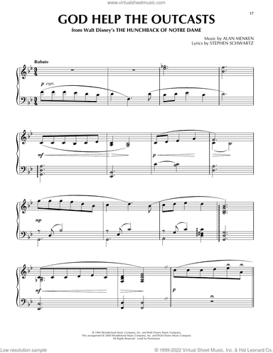 God Help The Outcasts (from The Hunchback Of Notre Dame) (arr. Phillip Keveren)