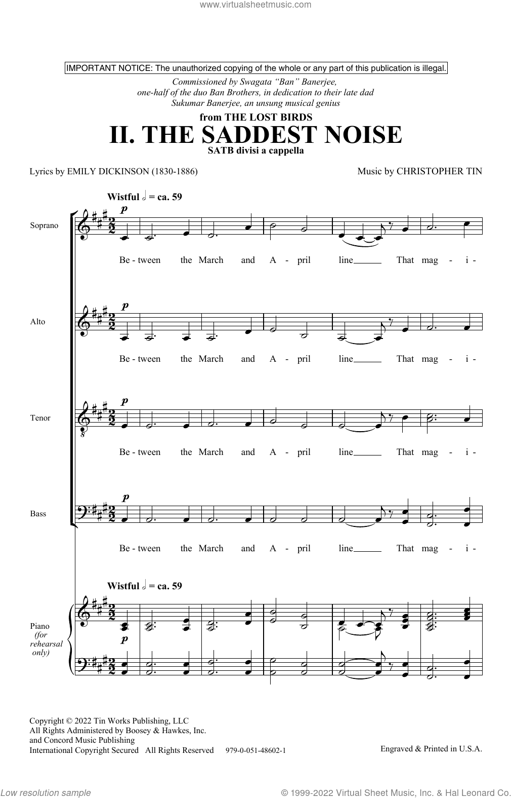 The Saddest Noise (Movement II from The Lost Birds)