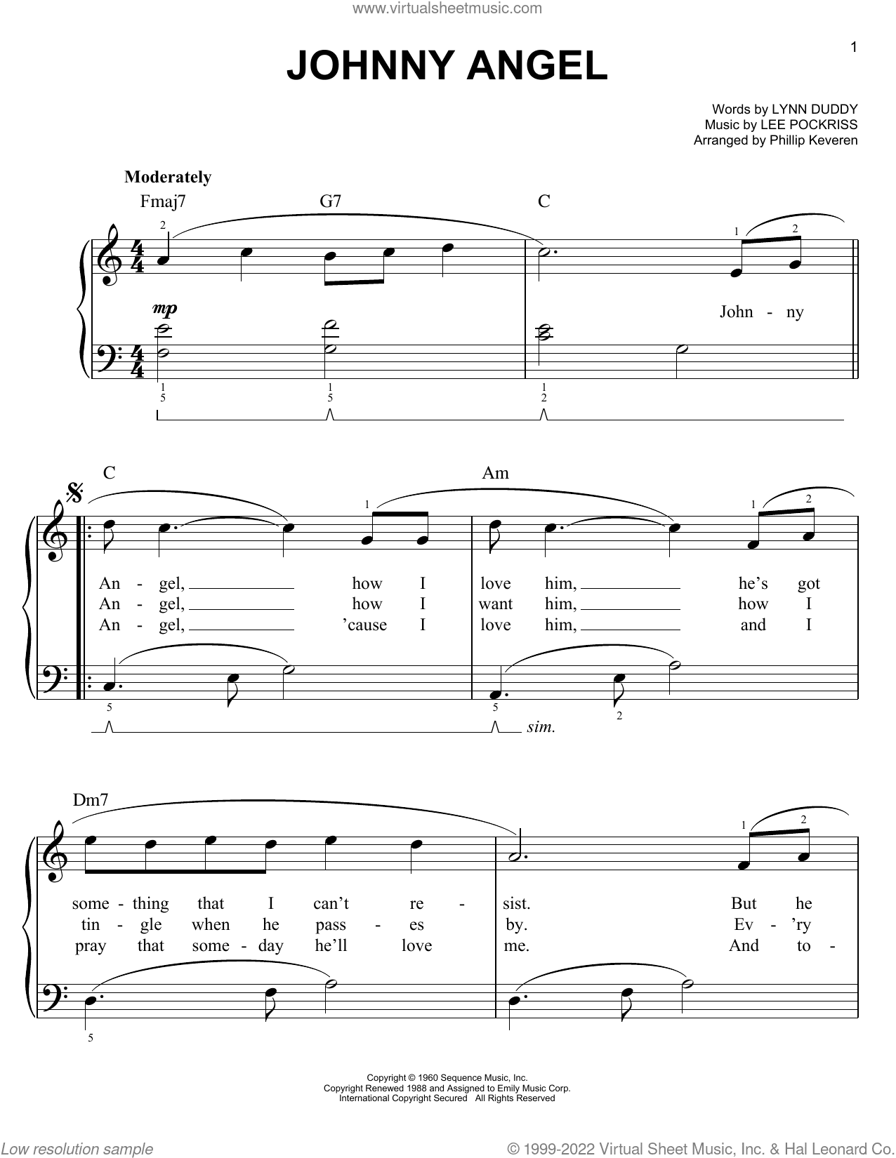 Johnny Angel (arr. Phillip Keveren)