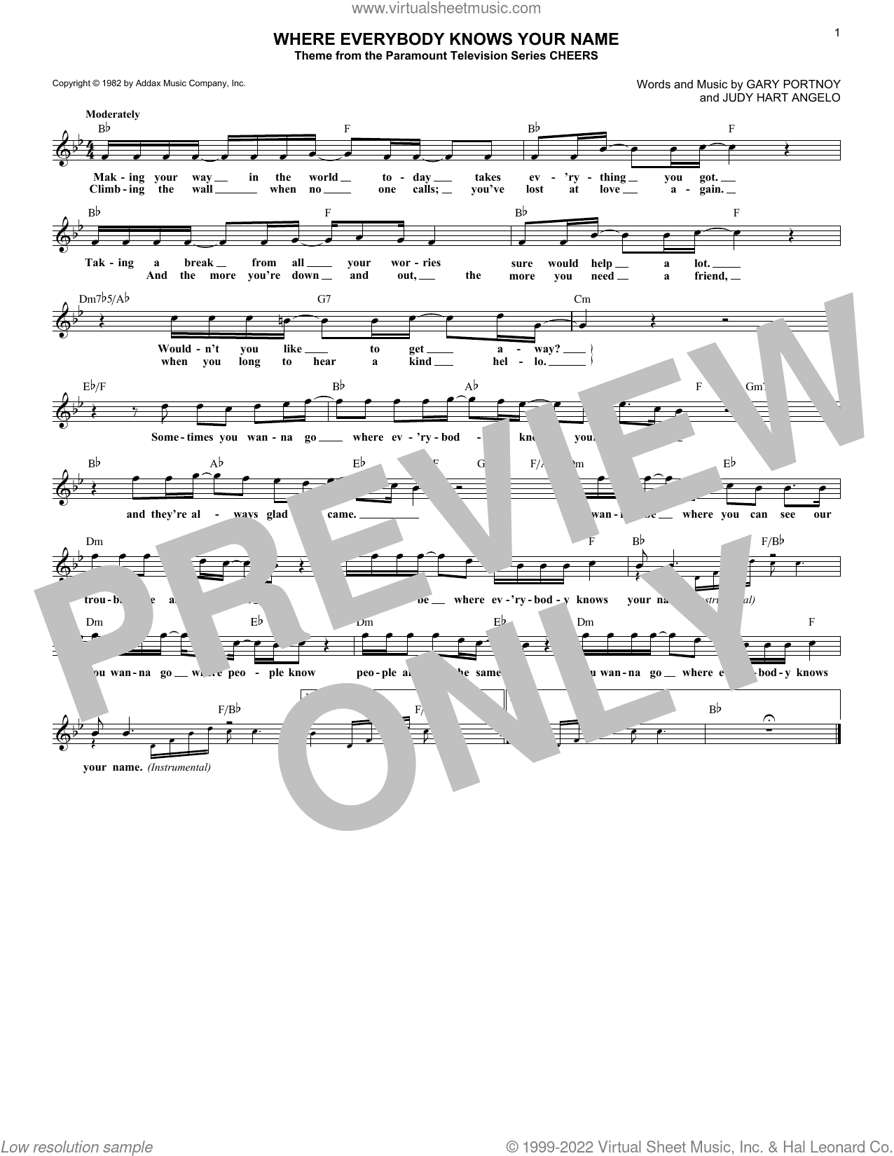 Where Everybody Knows Your Name (Theme from Cheers)