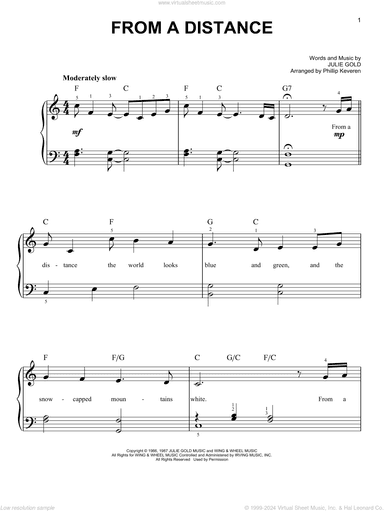 From A Distance (arr. Phillip Keveren)