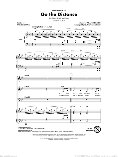 Go The Distance (from Hercules) (arr. Roger Emerson)
