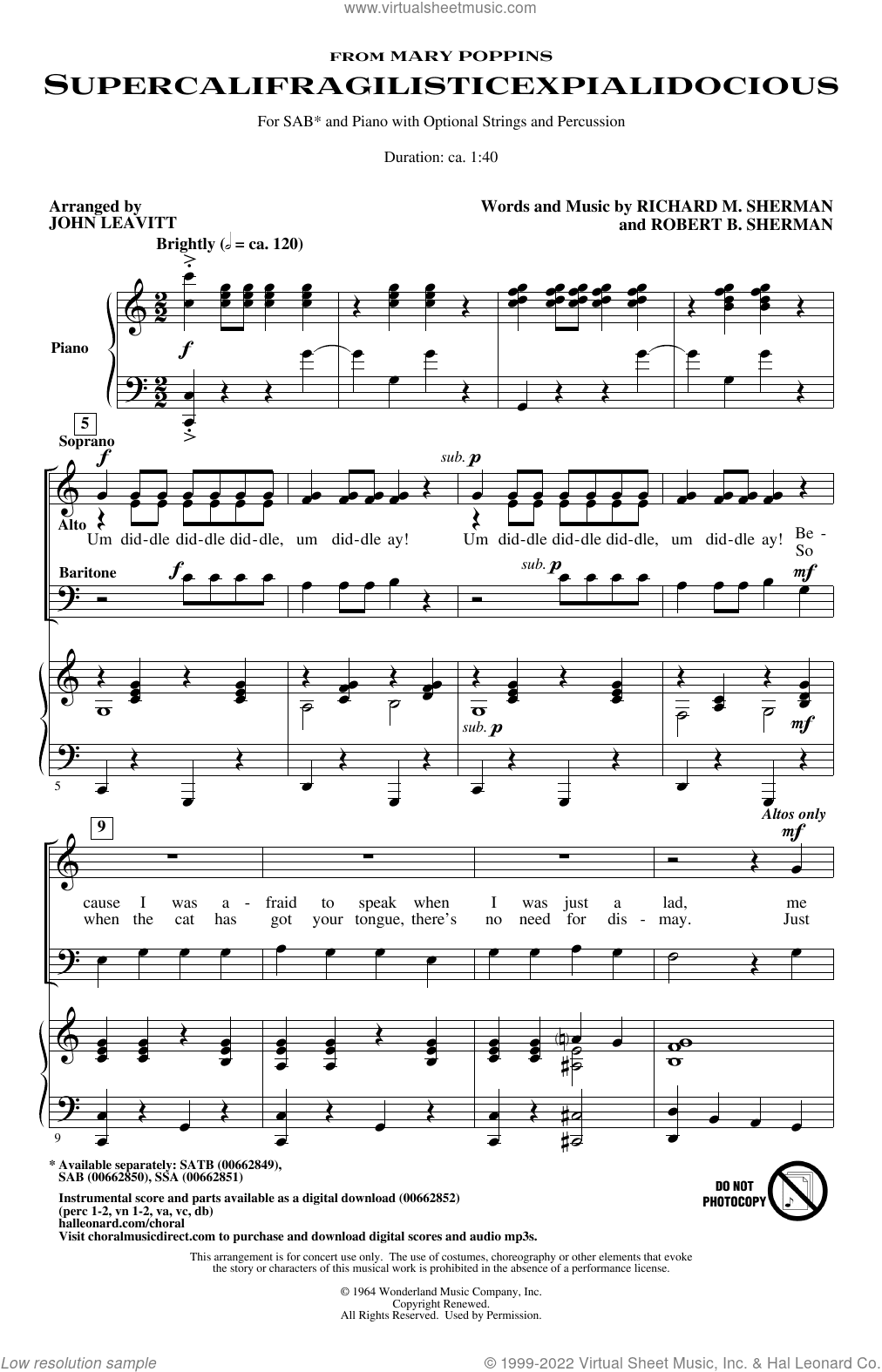 Supercalifragilisticexpialidocious (from Mary Poppins) (arr. John Leavitt)
